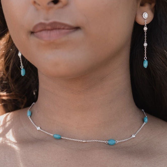 Bloomy Blue Kette - Fiocco Jewelry
