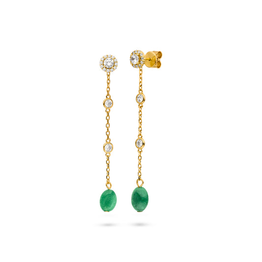 Bloomy Green Earrings