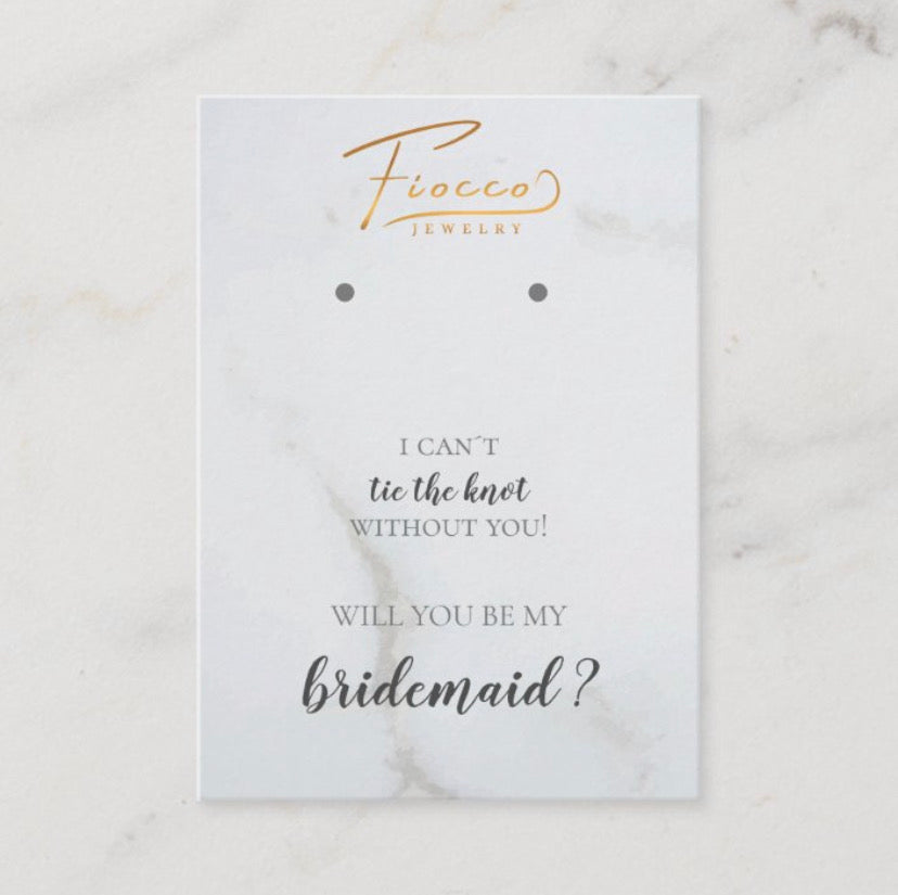 Bridesmaid jewelry card