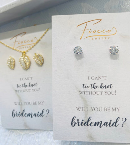 Bridesmaid jewelry card