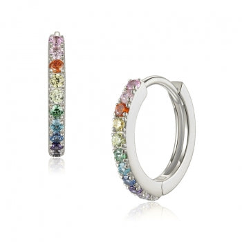 Rainbow hoop earrings