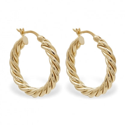 Twisted hoop earrings