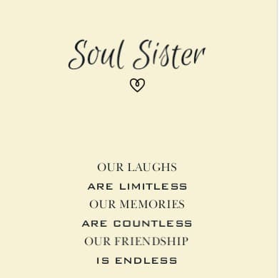 Soul Sister Schmuckkarte - Fiocco Jewelry